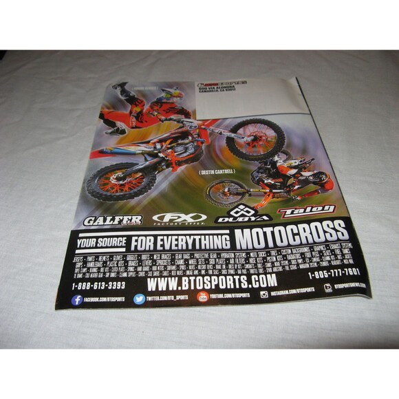 2015 Team BTO Sports Motocross MX Edition Product Catalog Andrew Short & Brayton - Picture 2 of 4